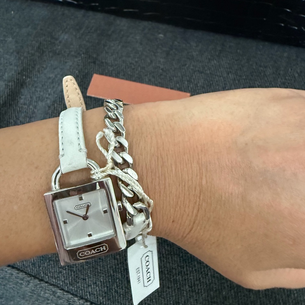 Coach Silver and White Women's Watch